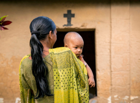 woman and baby